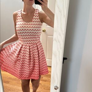 Chevron Pattern Sleeveless Dress